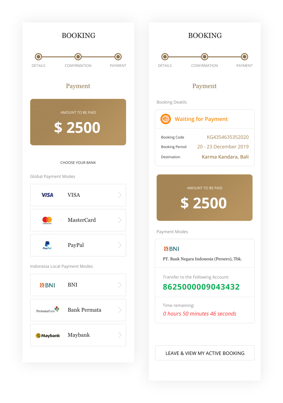 Booking Payment