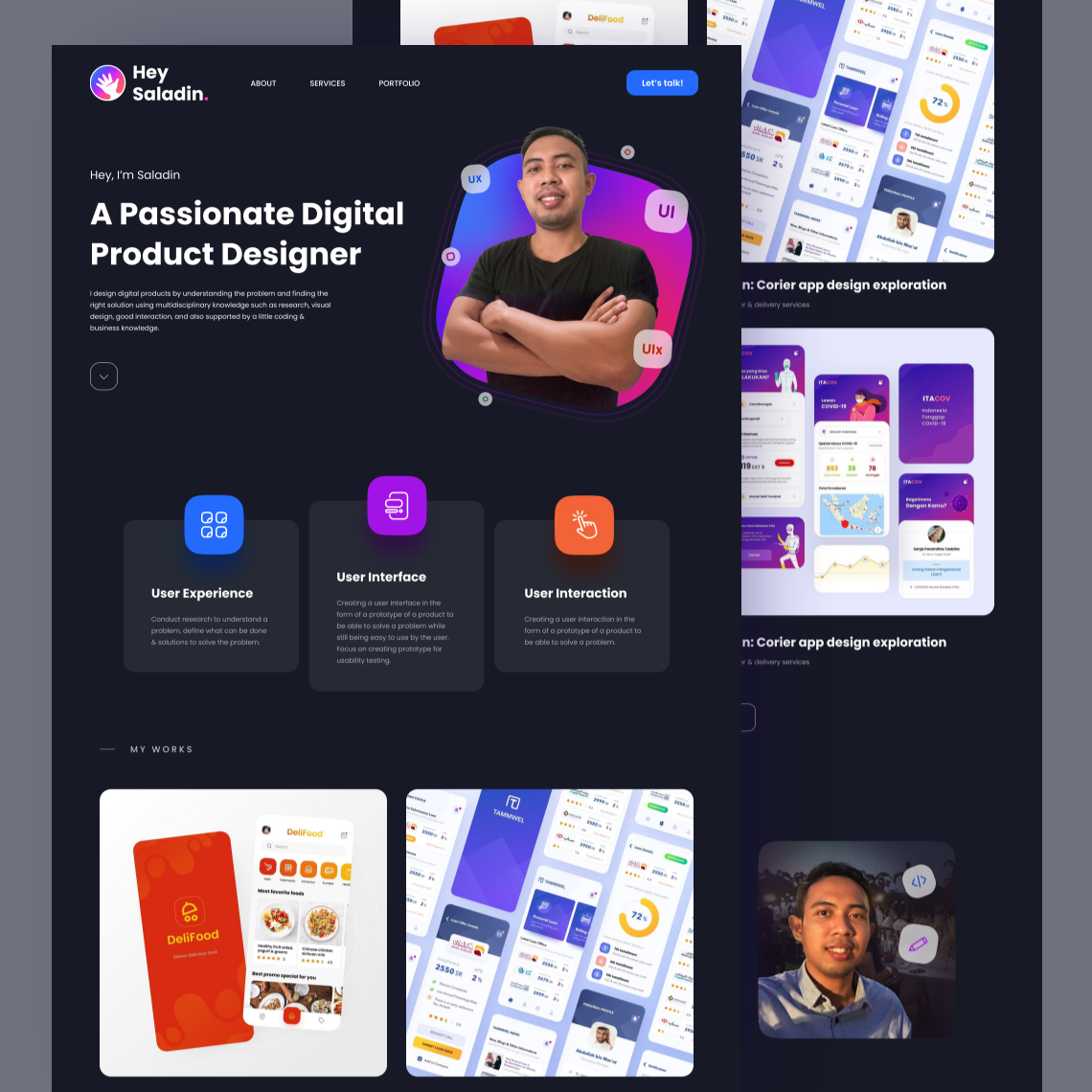 HeySaladin - Web Design Revamp - Dark