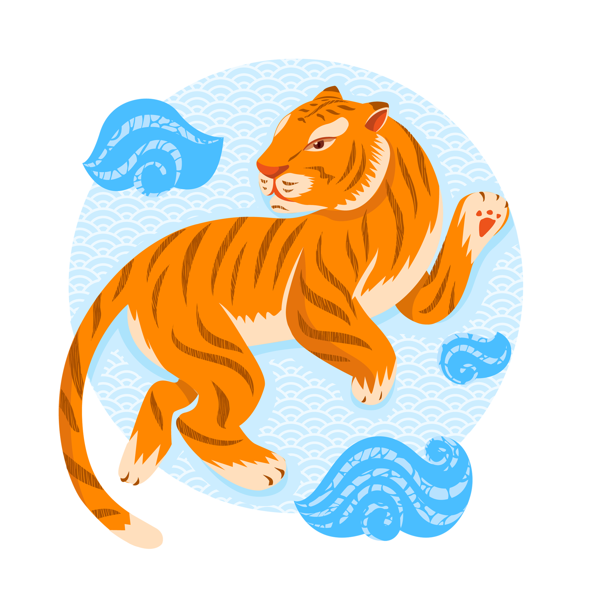 Water Tiger Illustration