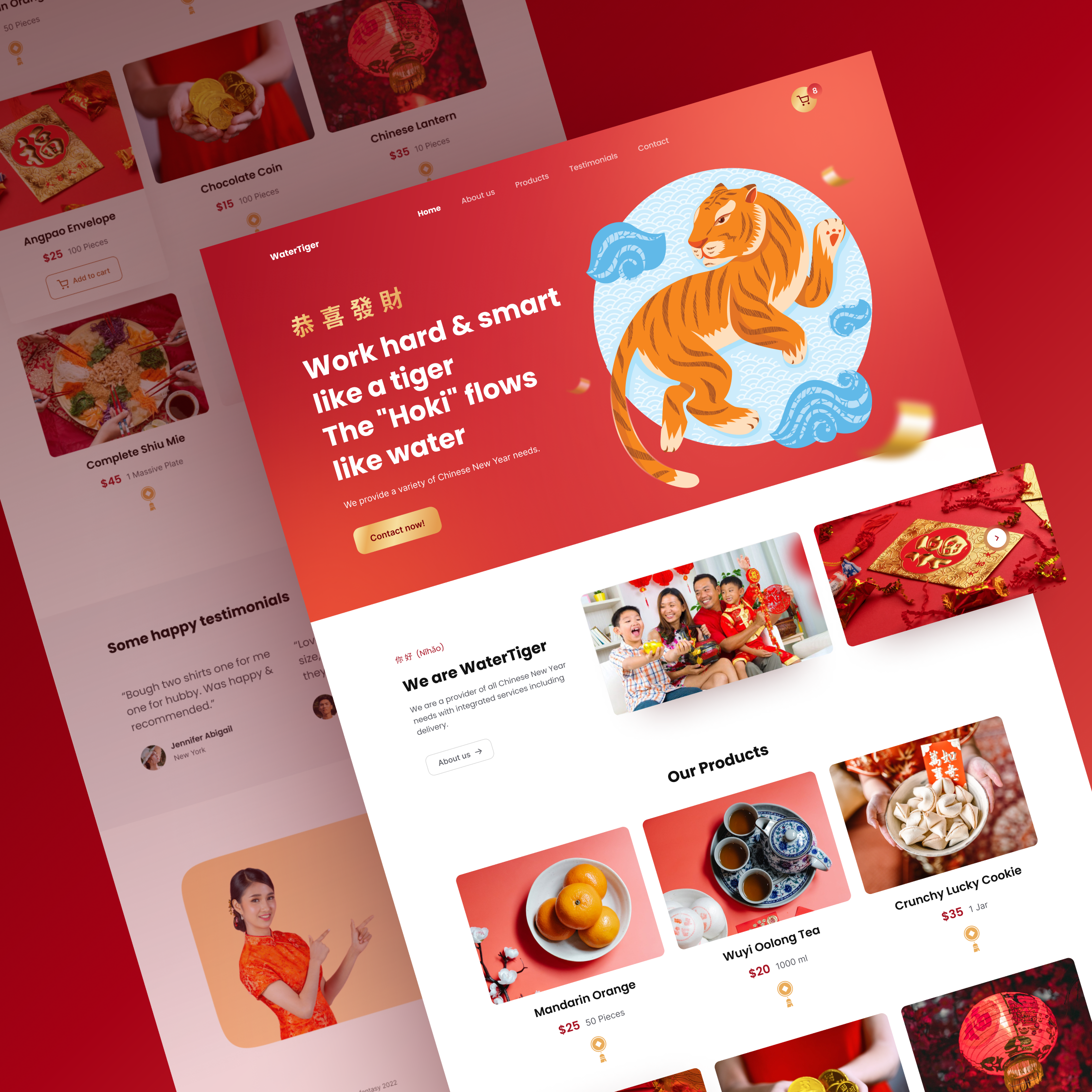 Water Tiger - Chinese New Year - Website Design